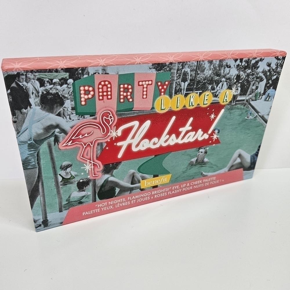 Benefit Party Like a Flockstar Make Up Eye Lip Cheek Palette - 12 Colors